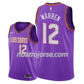 Män Phoenix Suns Tröja T.J. Warren 12 2018-19 Nike City Edition Lila Swingman